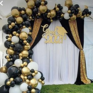 Luxury Black & Gold Balloon Decorations