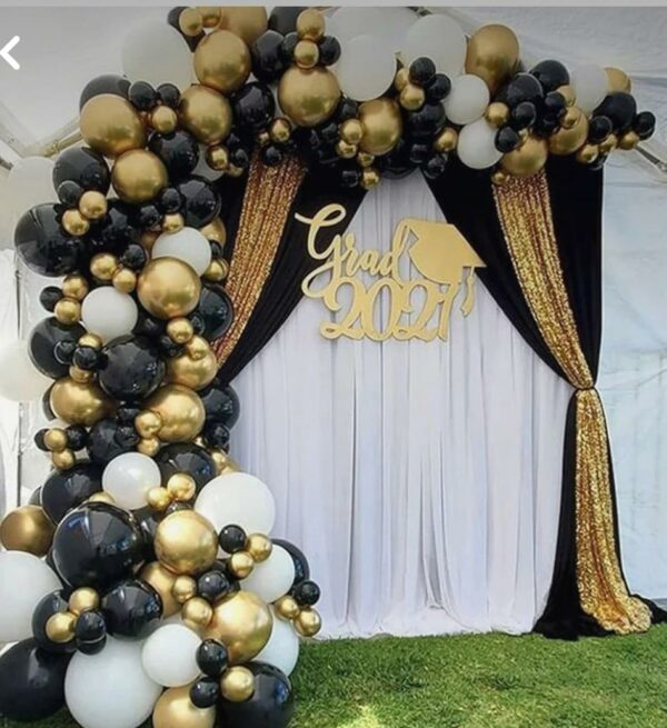 Luxury Black & Gold Balloon Decorations