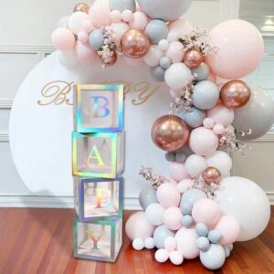 Pink & Rose Gold Balloon Decorations with Floral Accents