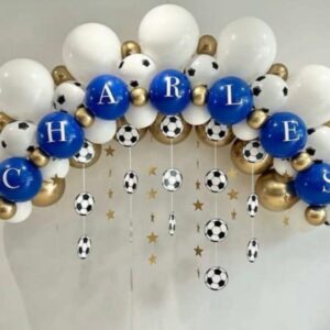 Sports Theme Balloons Decorations with Name Personalization
