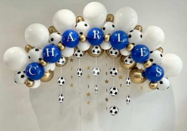 Sports Theme Balloons Decorations with Name Personalization