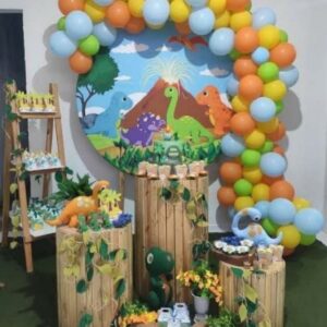 Colorful Dinosaur Adventure Balloon Decorations