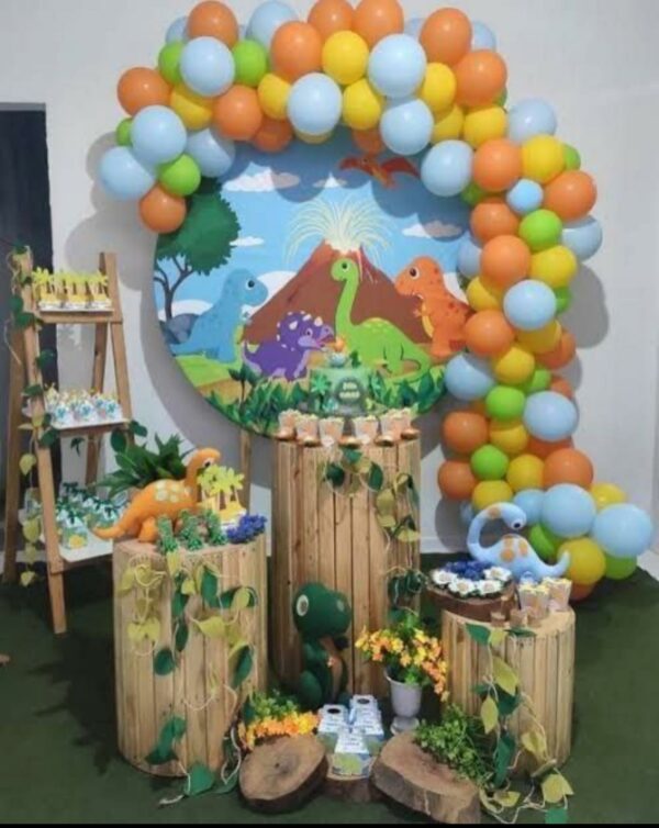 Colorful Dinosaur Adventure Balloon Decorations